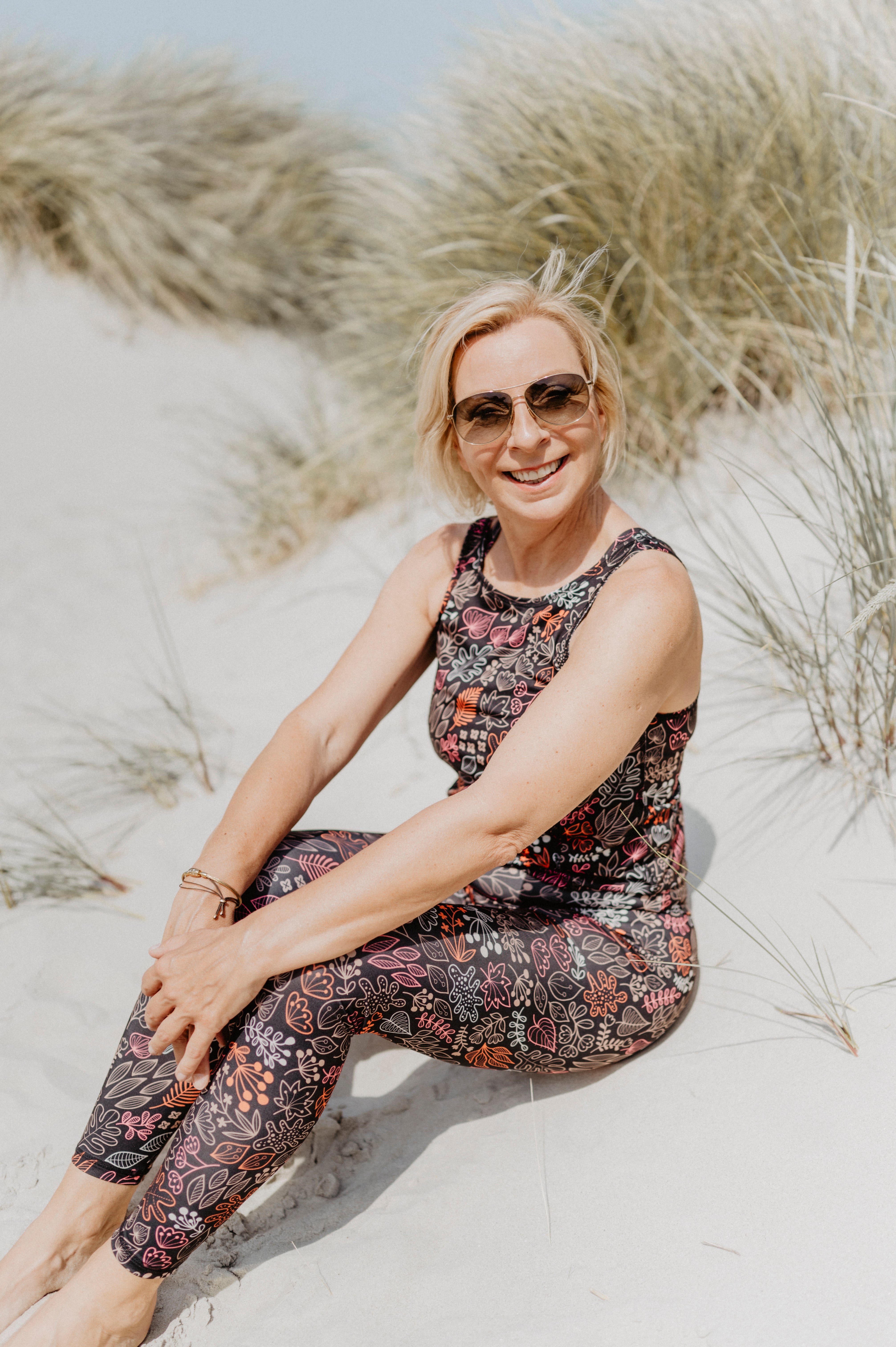 Jumpsuit Active Leaves Pink