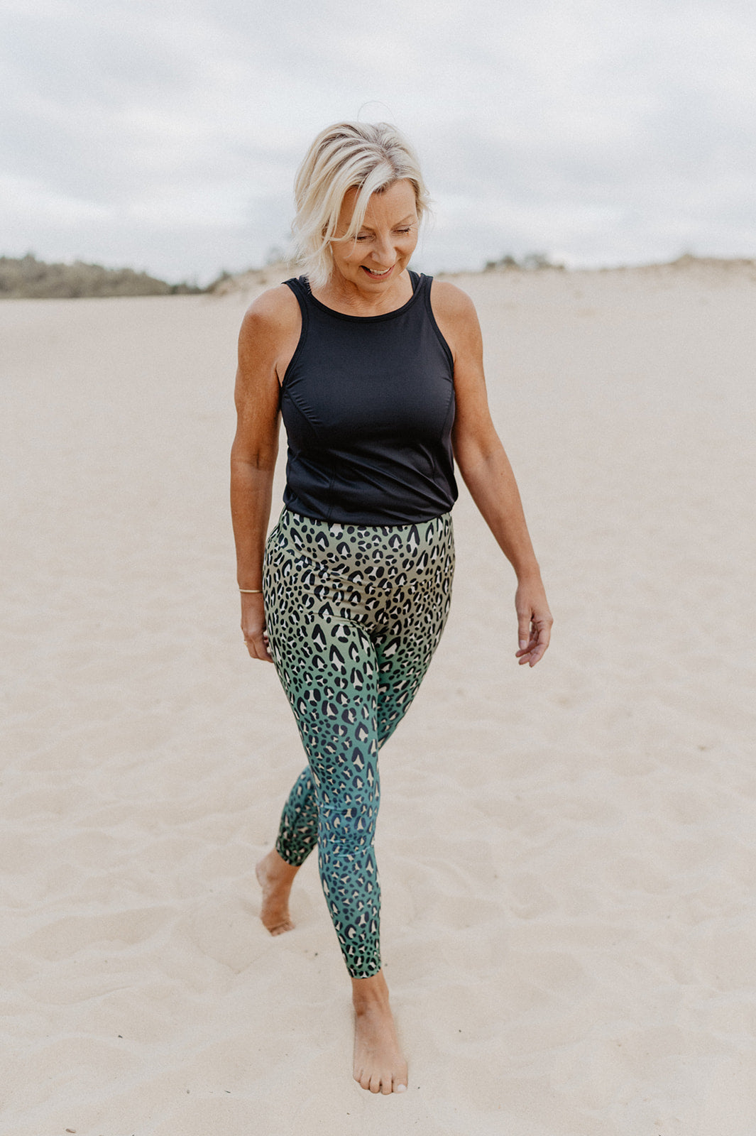 Jumpsuit Active Safari Grün mit Schwarz