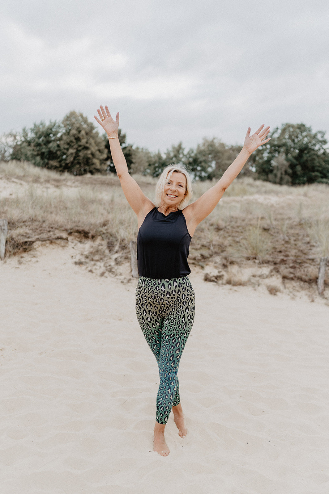 Jumpsuit Active Safari Grün mit Schwarz
