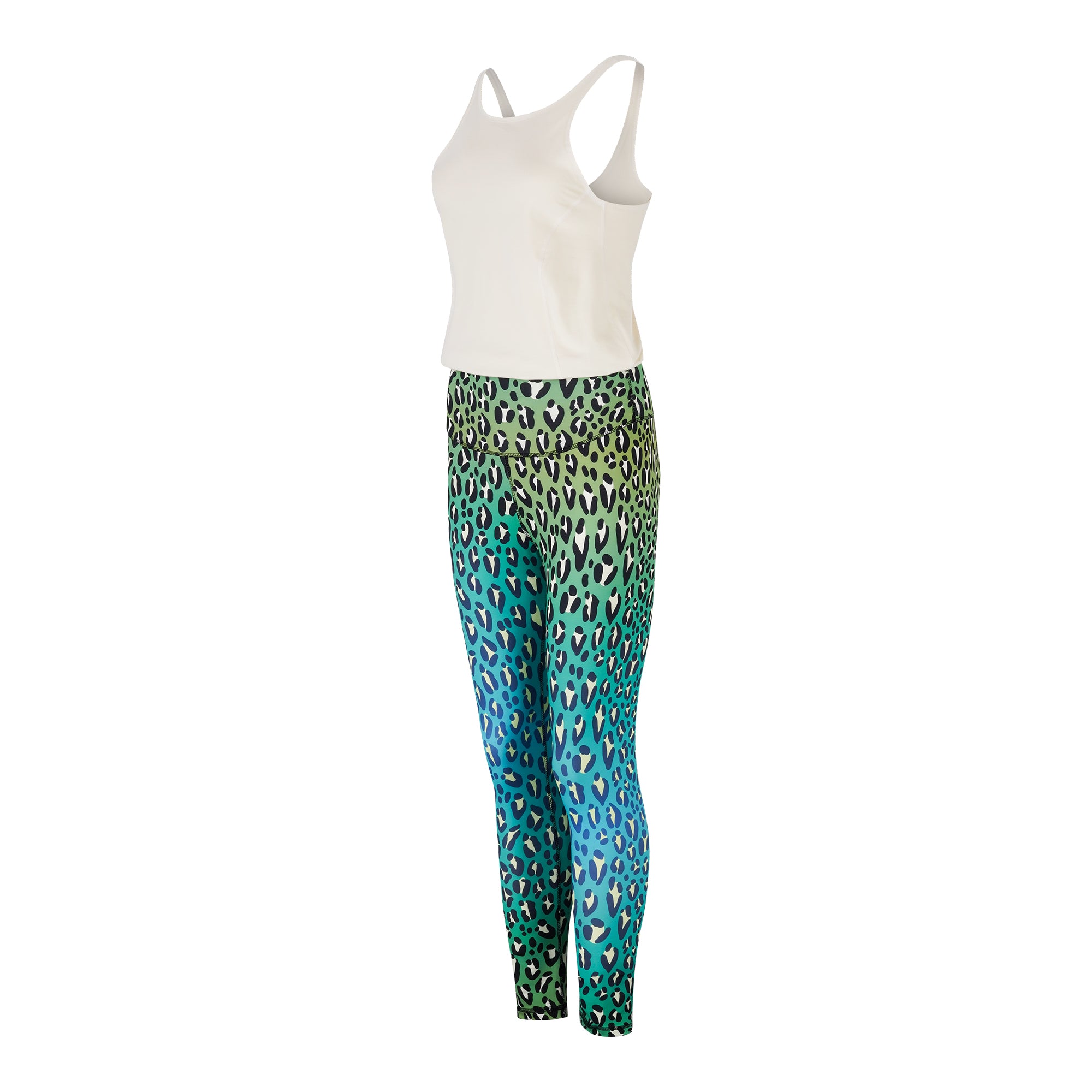 Konekto Jumpsuit Active SafariGruen mit Cream Bio Jersey