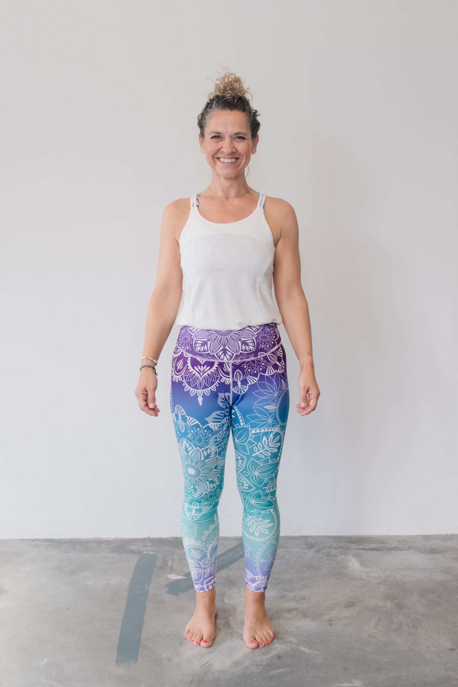 Jumpsuit Motion Aqua Circle mit Modal White