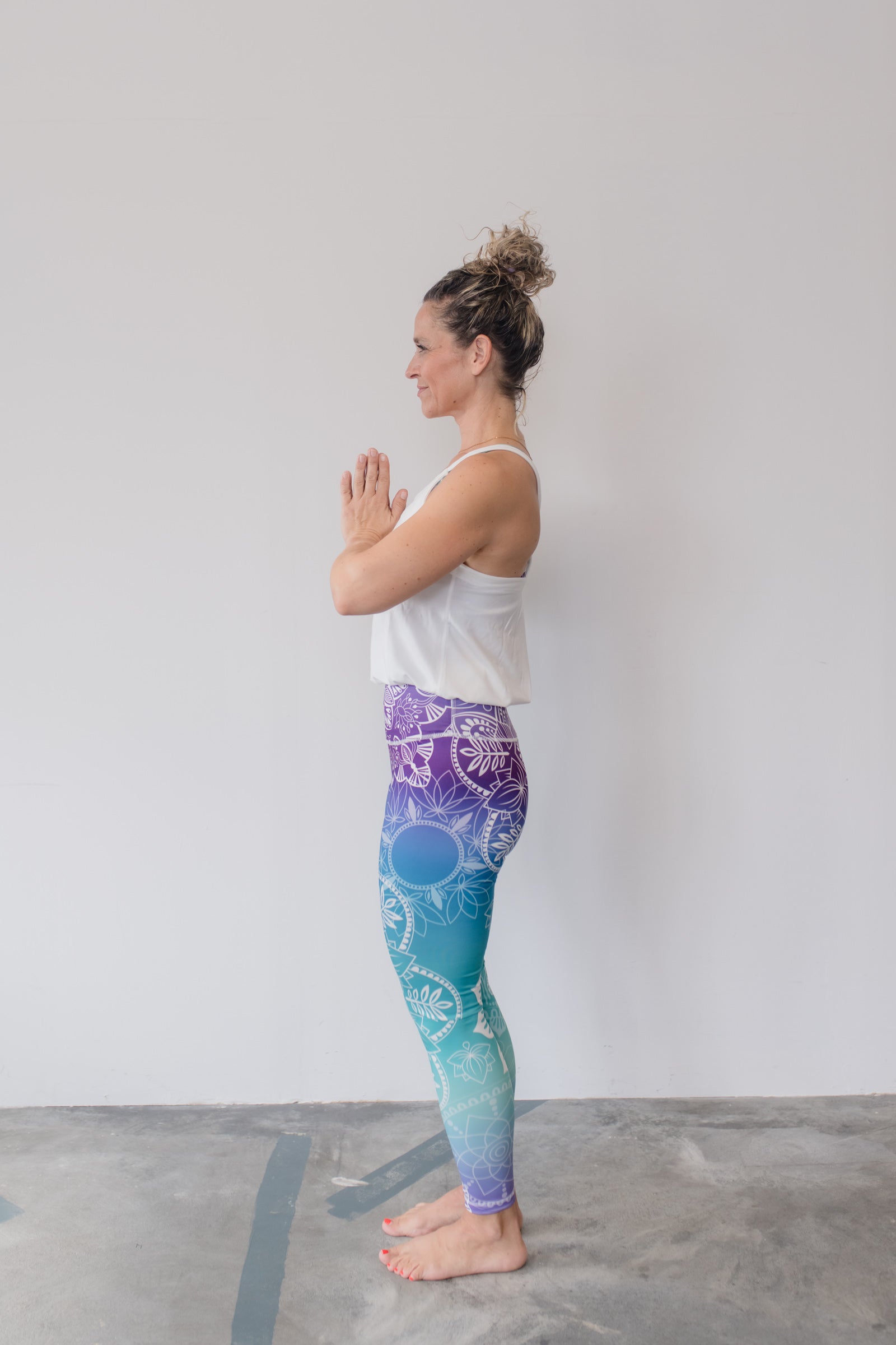 Jumpsuit Motion Aqua Circle mit Modal White