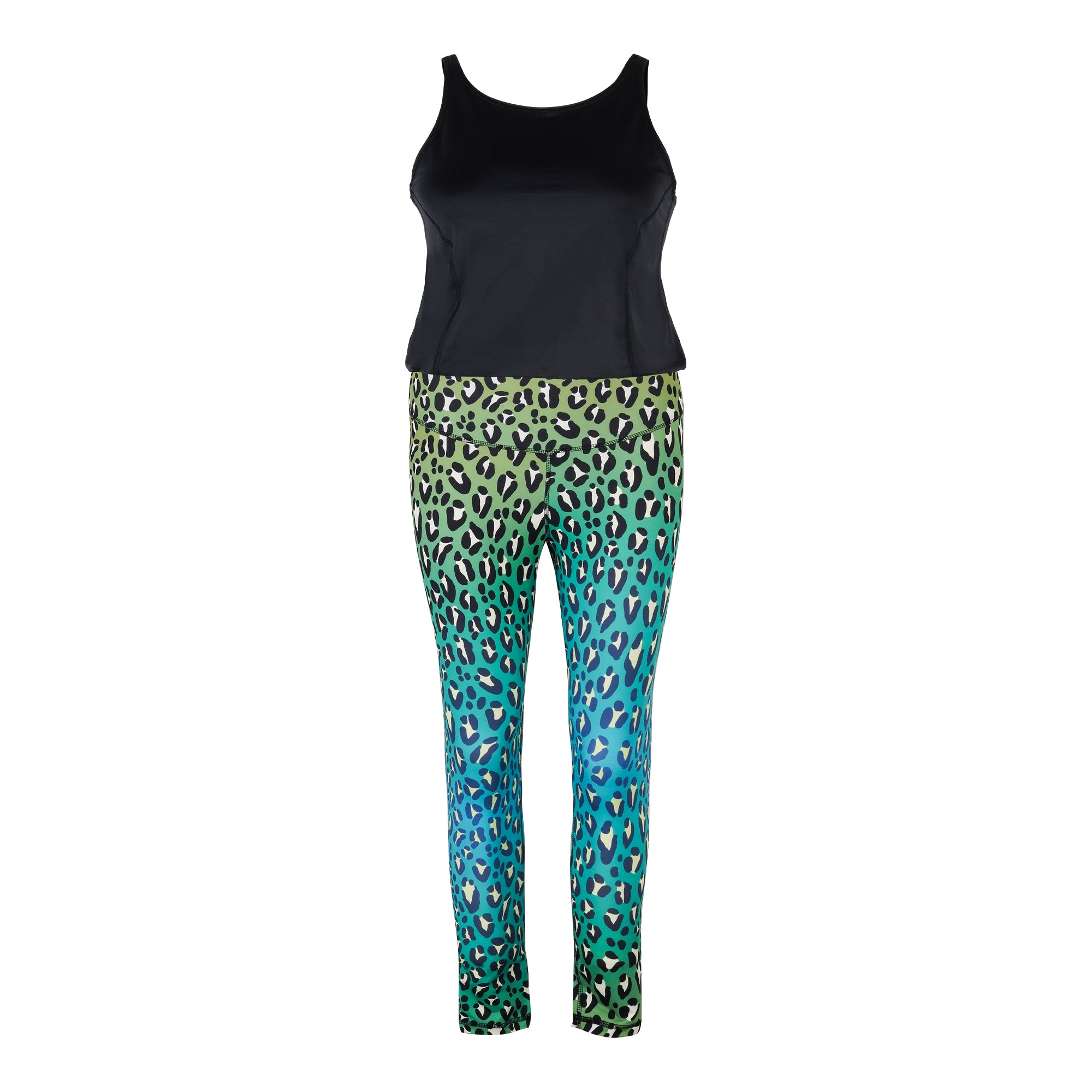 Jumpsuit Active Safari Grün mit Schwarz