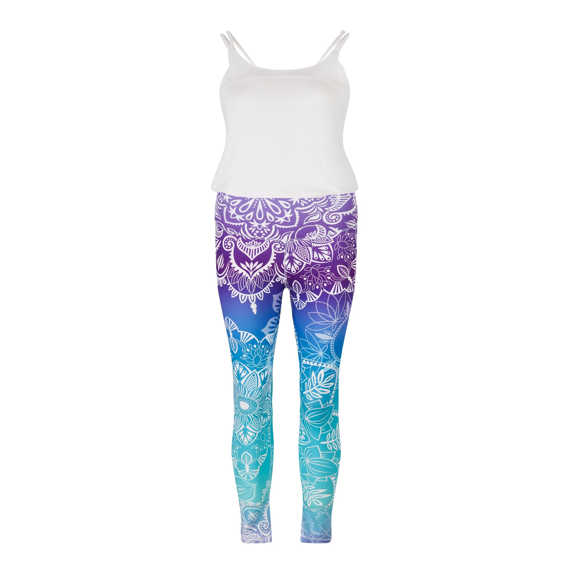 Jumpsuit Motion Aqua Circle mit Modal White