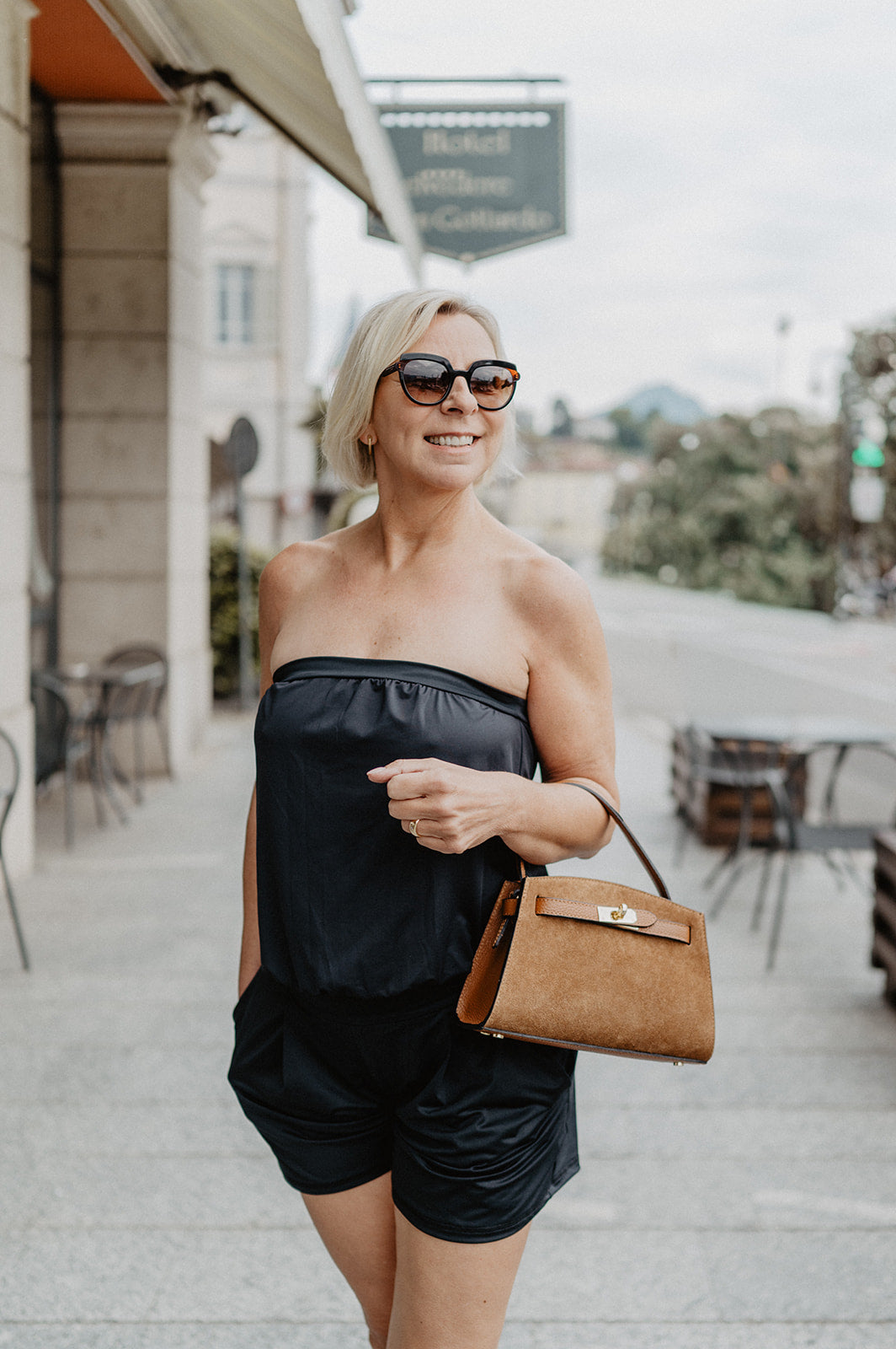 Jumpsuit Summer Nero Corto