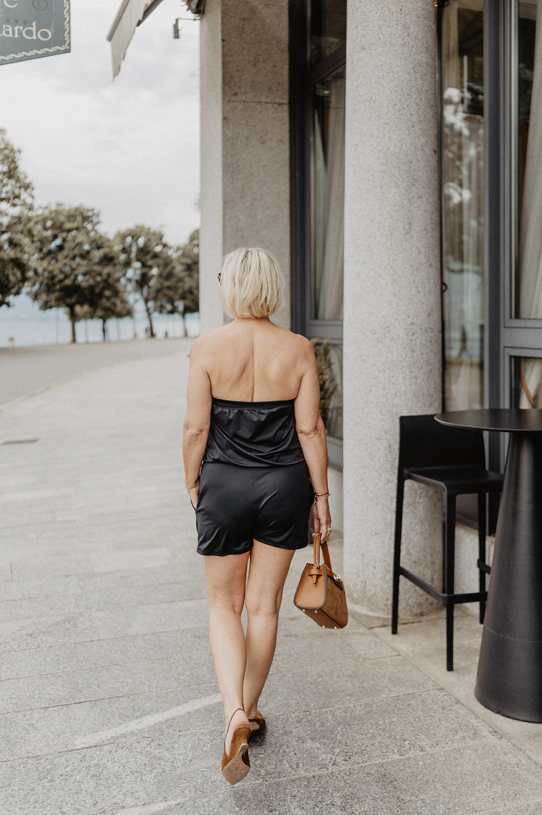 Jumpsuit Summer Nero Corto