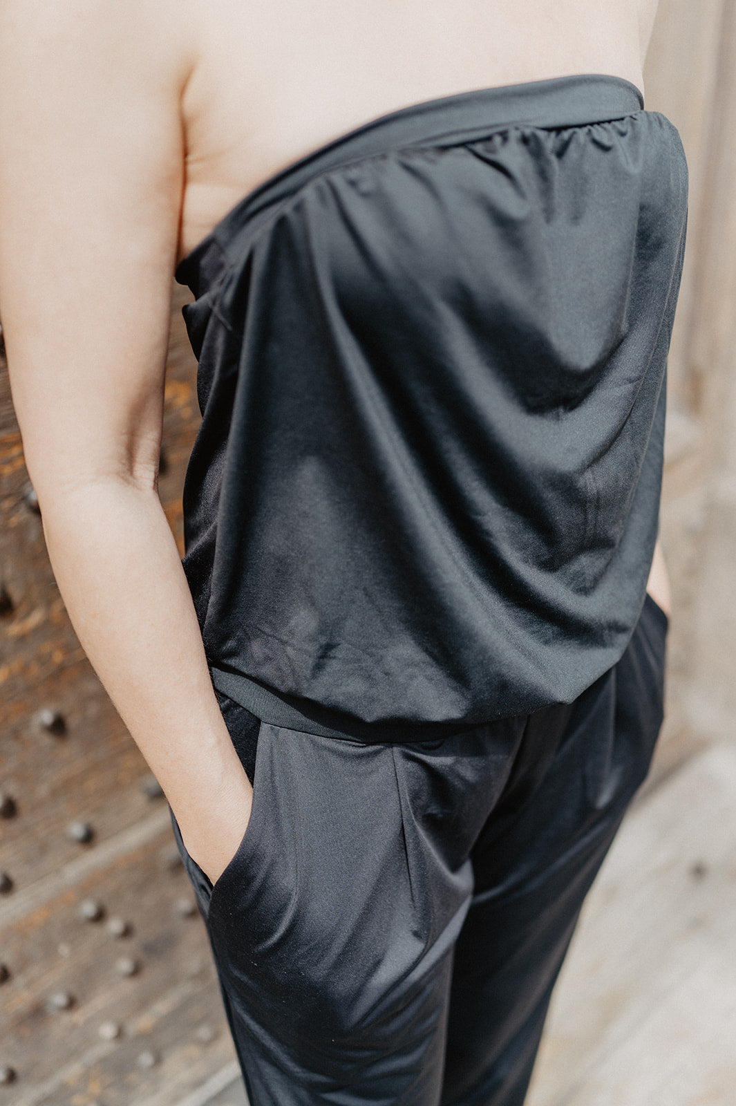 Jumpsuit Summer Nero Lungo